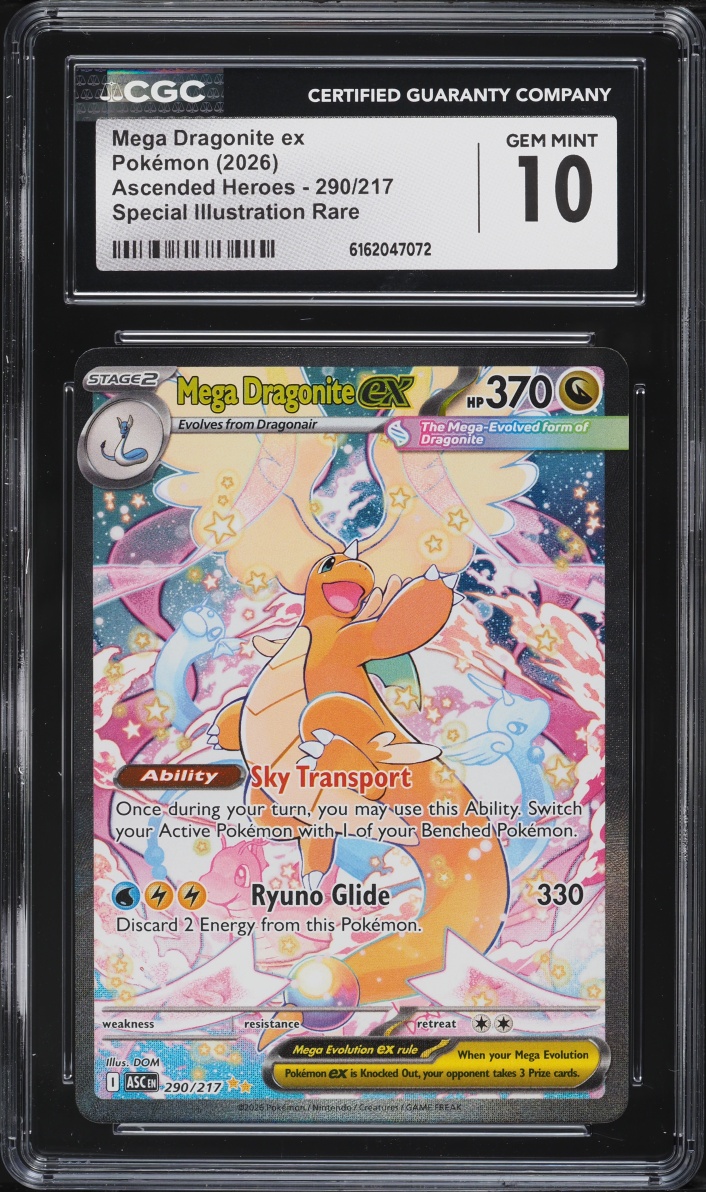 2026 Pokemon Mega Evolution Ascended Heroes SIR Mega Dragonite Ex #290 CGC 10 GEM MINT