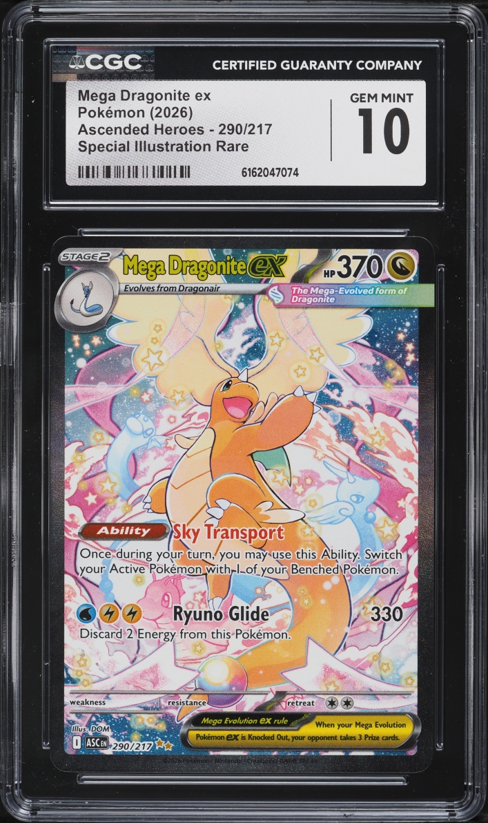 2026 Pokemon Mega Evolution Ascended Heroes SIR Mega Dragonite Ex #290 CGC 10 GEM MINT