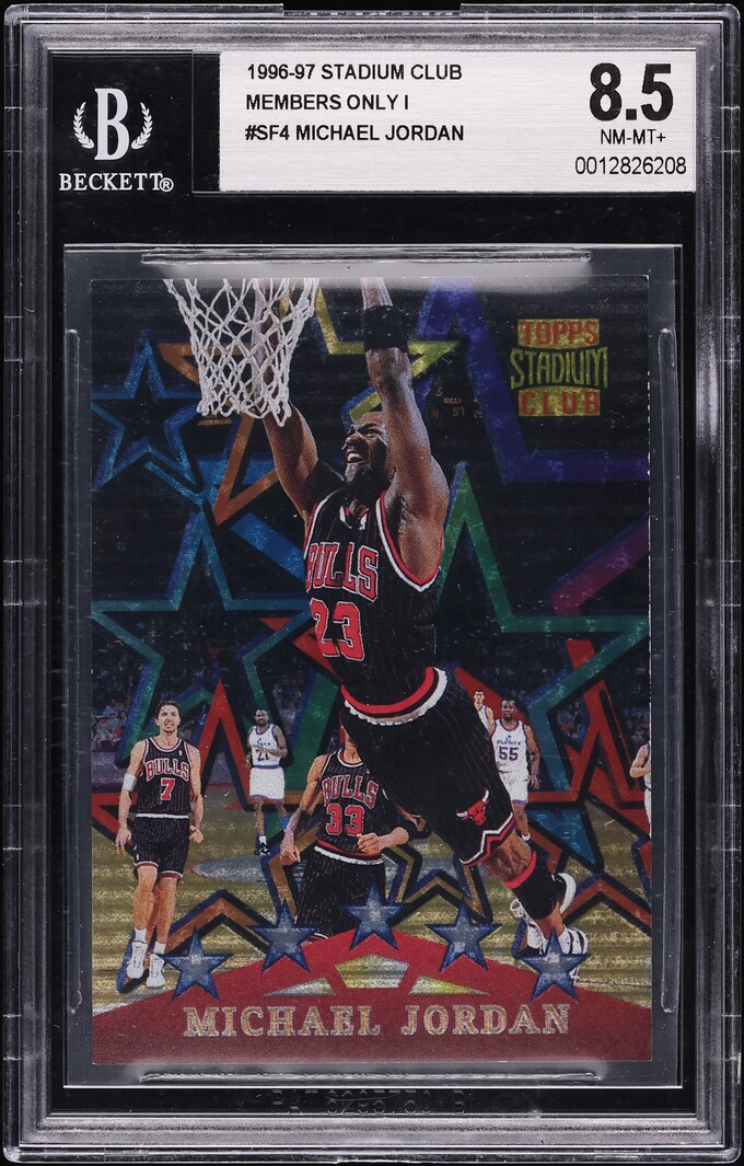 1996 Stadium Club Members Only Parallel I Michael Jordan #SF4 BGS 8.5 NM-MT+