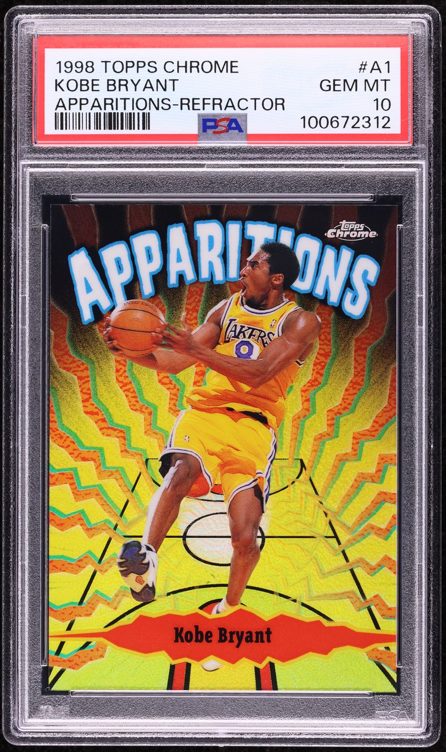 1998 Topps Chrome Apparitions Refractor Kobe Bryant /100 #A1 PSA 10 GEM MINT