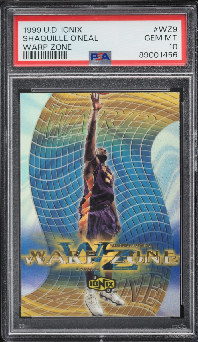 1999 Upper Deck Ionix Warp Zone Shaquille O'Neal #WZ9 PSA 10 GEM MINT