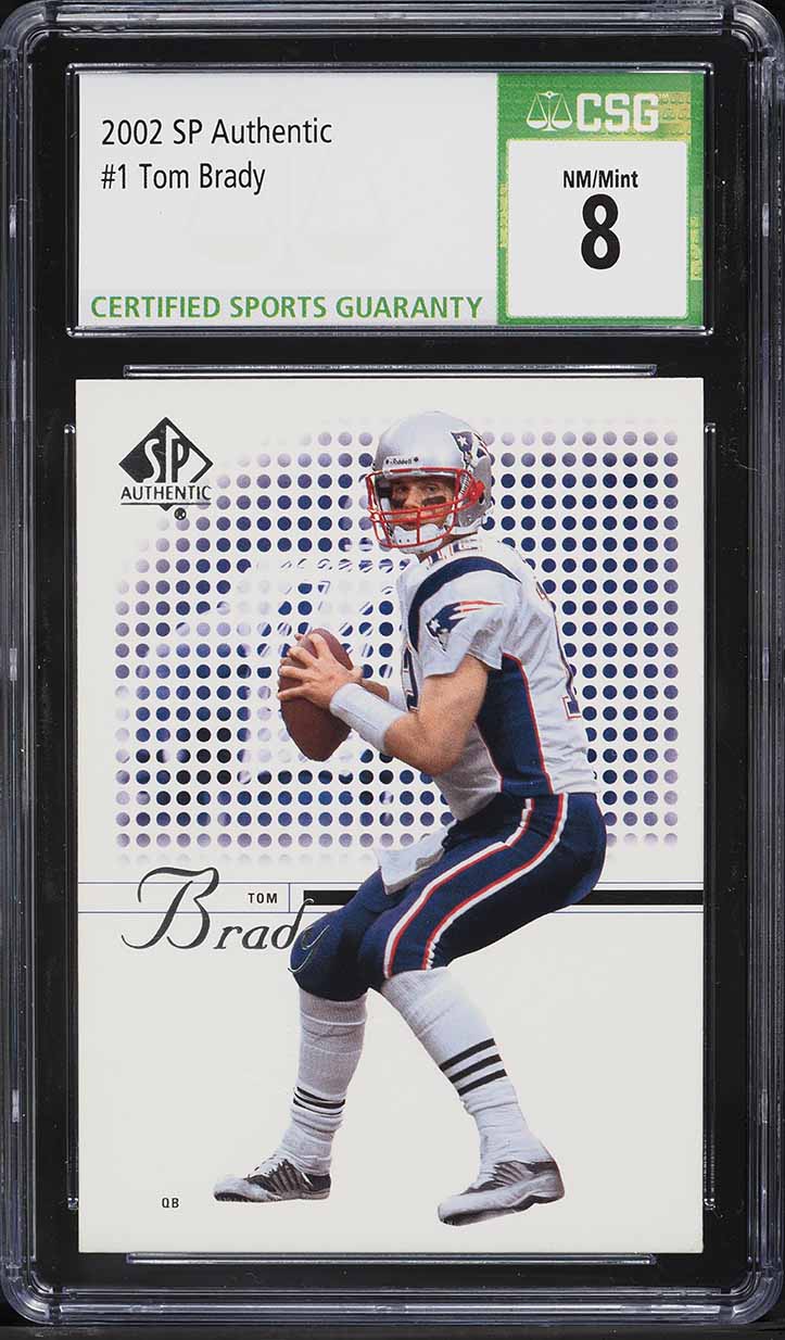 2002 SP Authentic Tom Brady #1 CSG 8 NM-MT