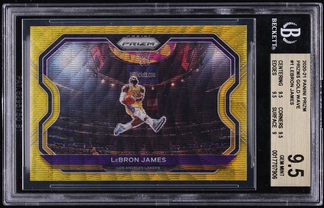 2020 Panini Prizm Gold Wave LeBron James #1 BGS 9.5 GEM MINT - Photo 1