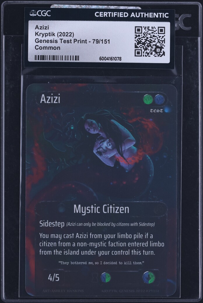 2022 Kryptik Genesis Test Print Azizi #79 CGC AUTH on Fanatics Collect