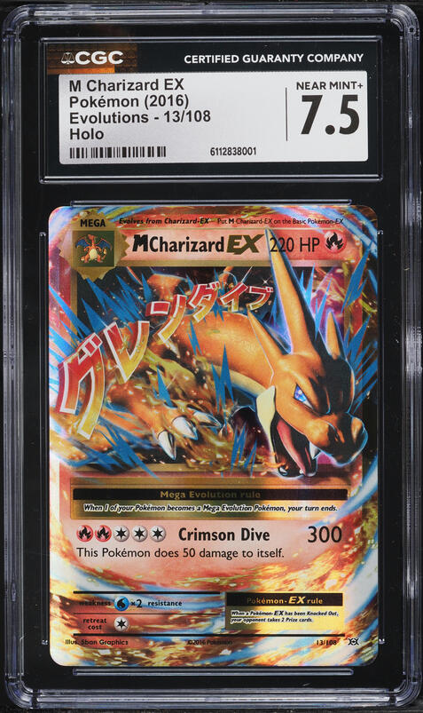 2016 Pokemon XY Evolutions Holo M Charizard EX #13 CGC 9.5 MINT+