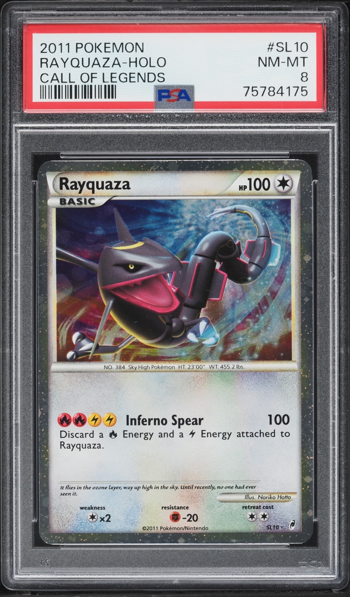 2011 Pokemon Call Of Legends Holo Rayquaza #SL10 PSA 8 NM-MT