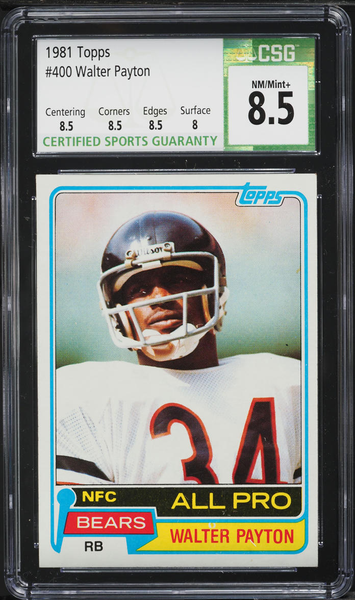 1981 Topps Football Walter Payton ALL PRO #400 CSG 8.5 NM-MT+