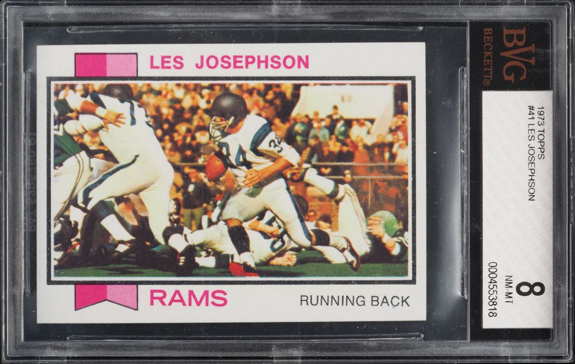 1973 Topps Football Les Josephson #41 BVG 8 NM-MT