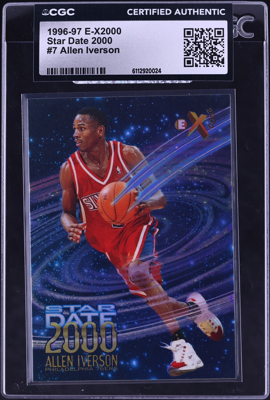 1996 Skybox E-X2000 Star Date 2000 Allen Iverson ROOKIE #7 CGC AUTH