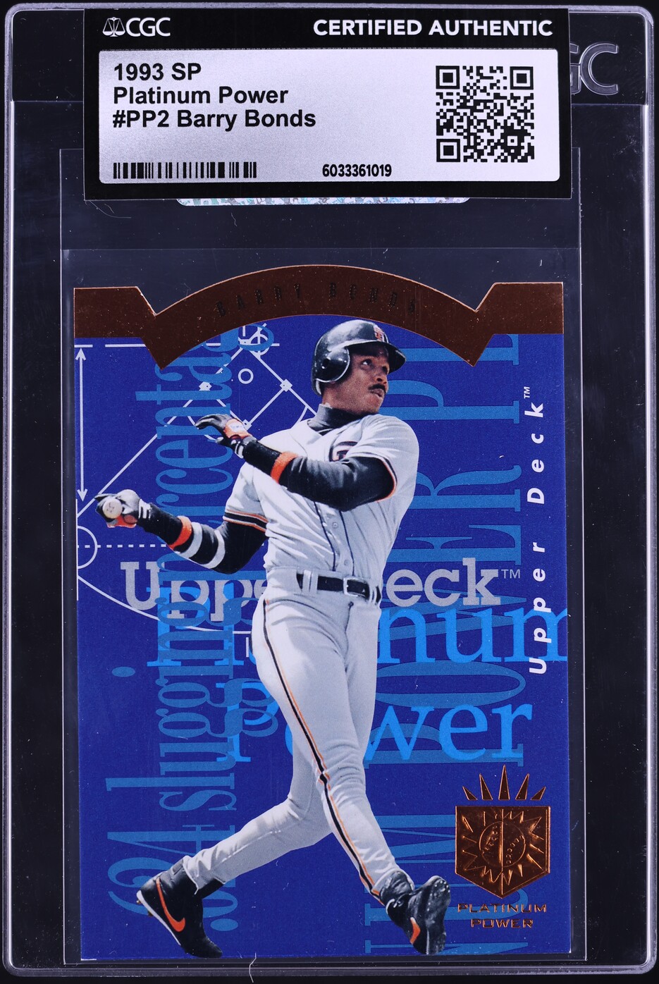 1993 SP Platinum Power Barry Bonds #PP2 CGC AUTH