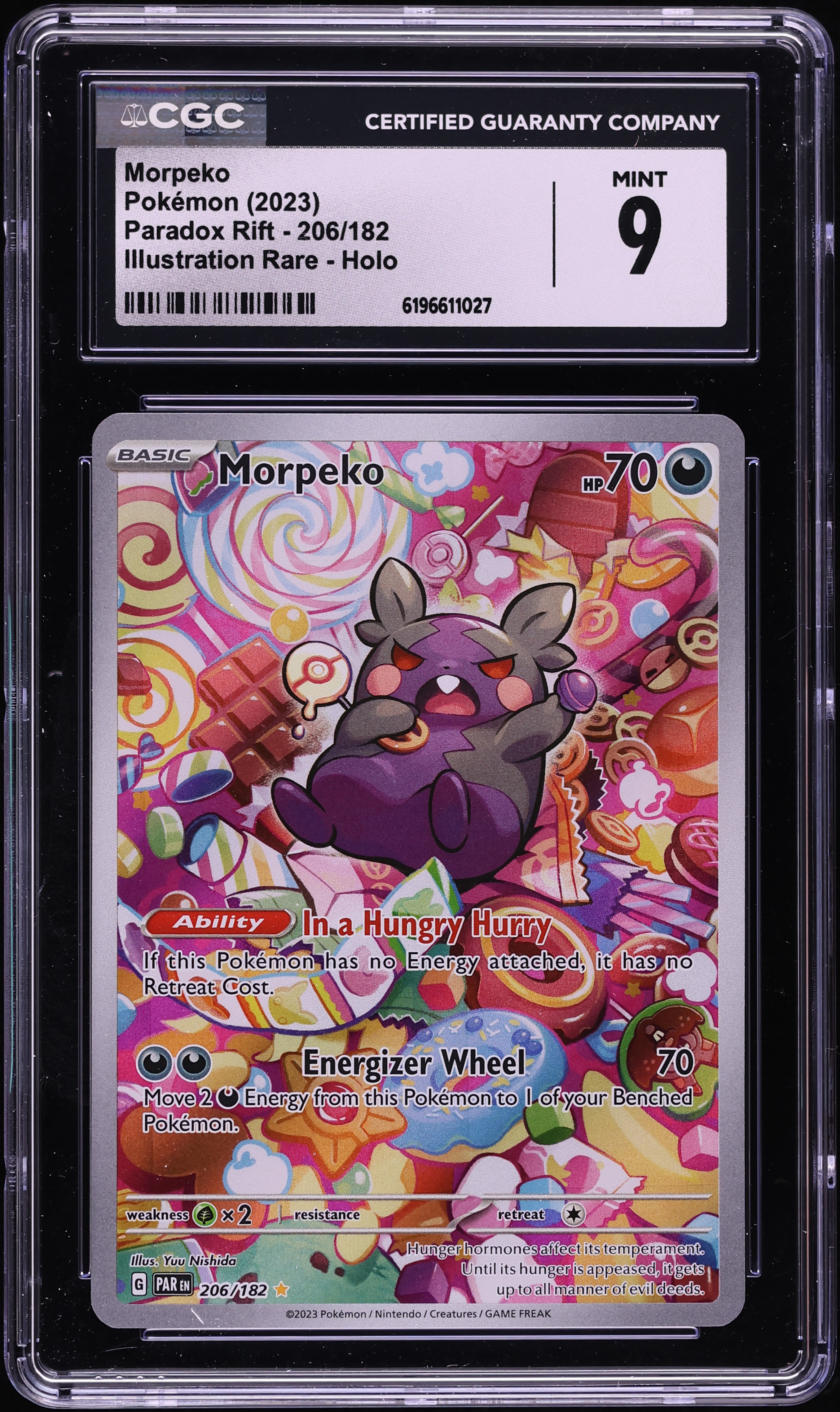 2023 Pokemon Scarlet & Violet Paradox Rift IR Morpeko #206 CGC 9 MINT