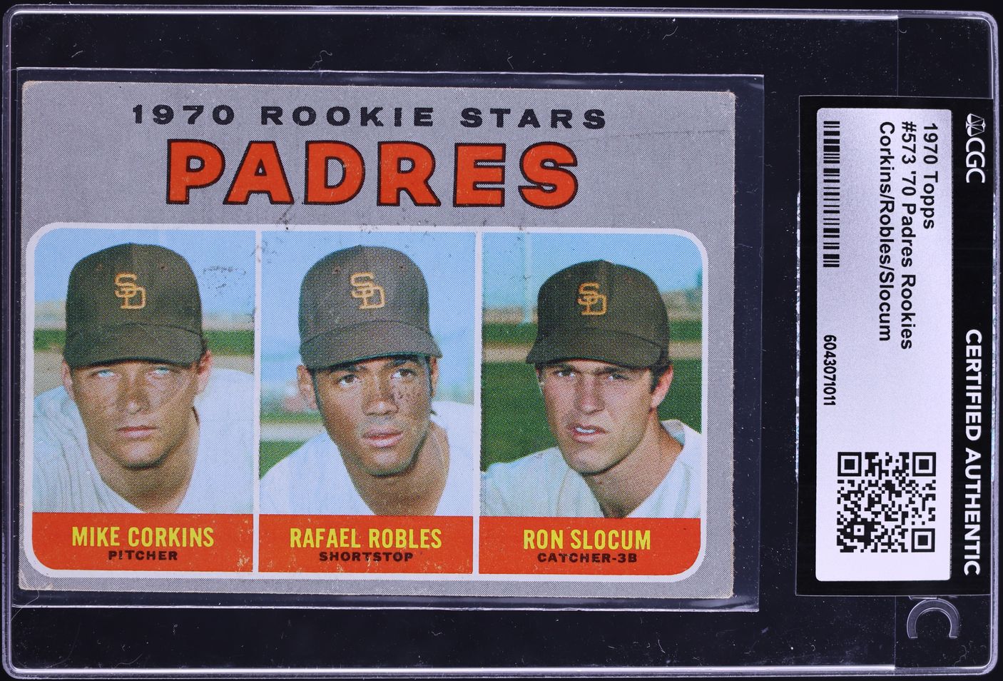 1970 Topps Padres Rookies #573 CGC AUTH