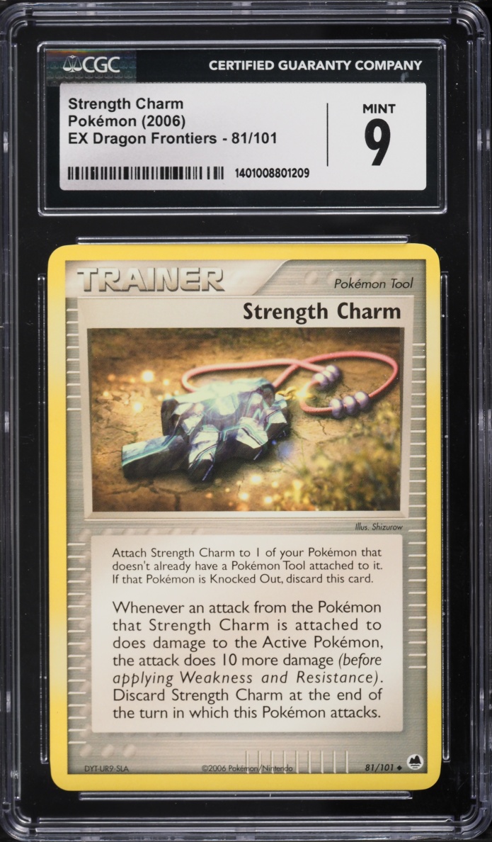 2006 Pokemon EX Dragon Frontiers Strength Charm #81 CGC 9 MINT