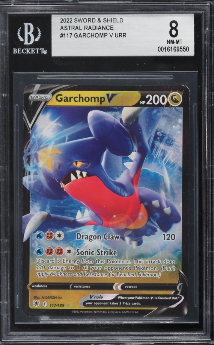 2022 Pokemon Sword & Shield Astral Radiance Garchomp V #117 BGS 8 NM-MT