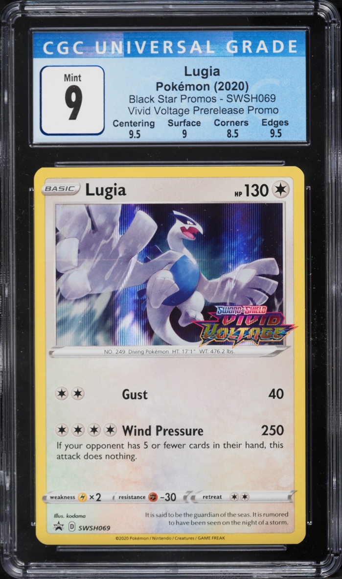 2020 Pokemon Sword & Shield Promo Vivid Voltage Prerelease Lugia #SWSH069 CGC 9 MINT
