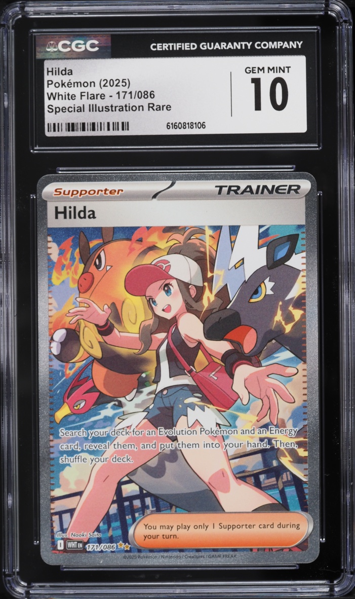 2025 Pokemon Scarlet & Violet White Flare SIR Hilda #171 CGC 10 GEM MINT