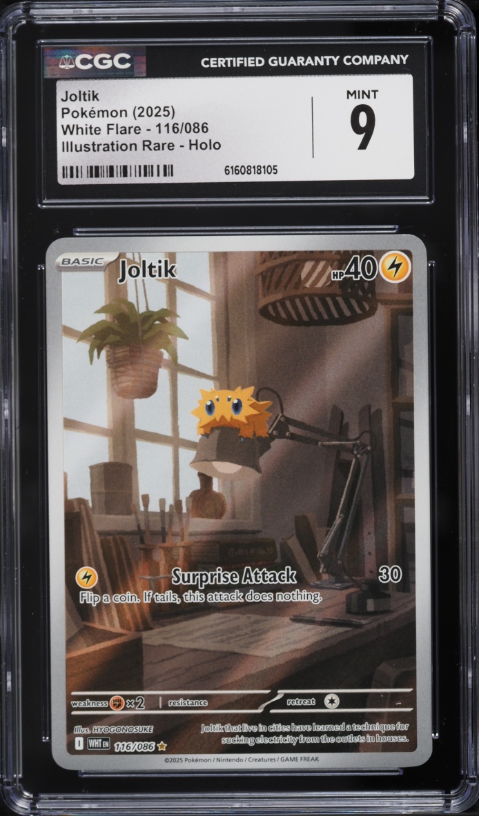 2025 Pokemon Scarlet & Violet White Flare IR Joltik #116 CGC 9 MINT