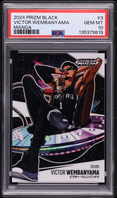 2024 Panini Prizm Black Manga Victor Wembanyama #3 PSA 10 GEM MINT