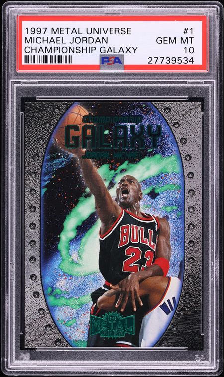 1997 Metal Universe Championship Galaxy Michael Jordan #1 PSA 10