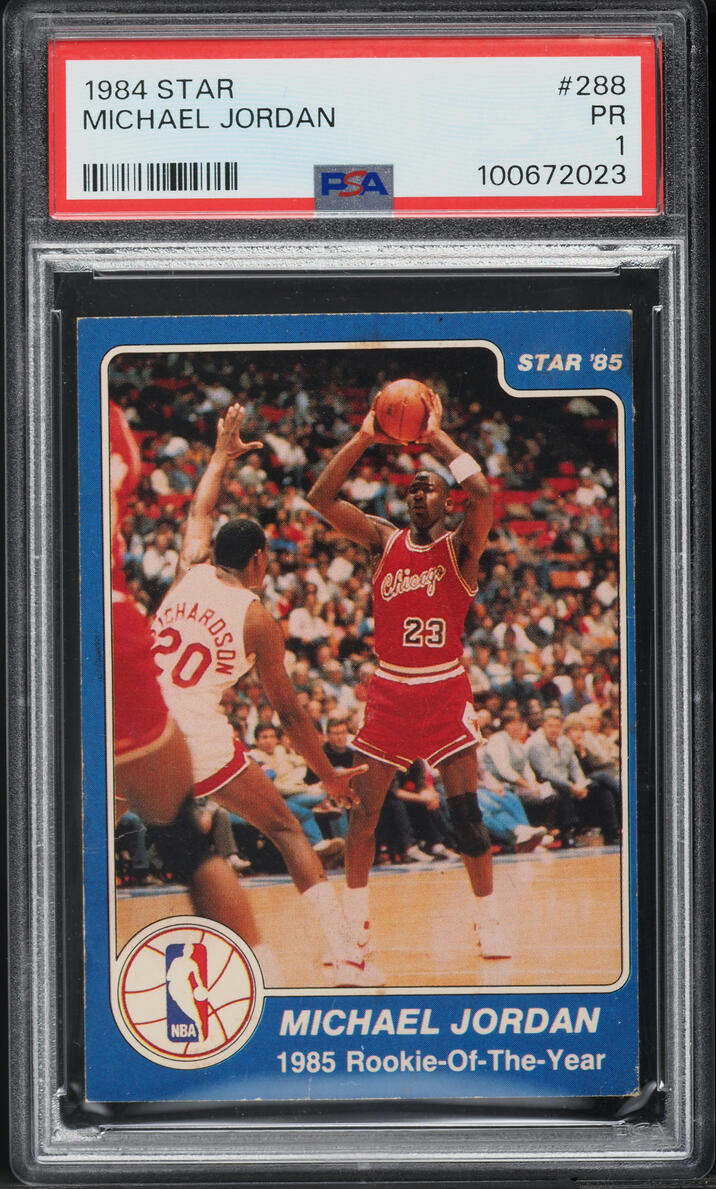 1984 Star Basketball Michael Jordan ROOKIE #288 PSA 1 PR