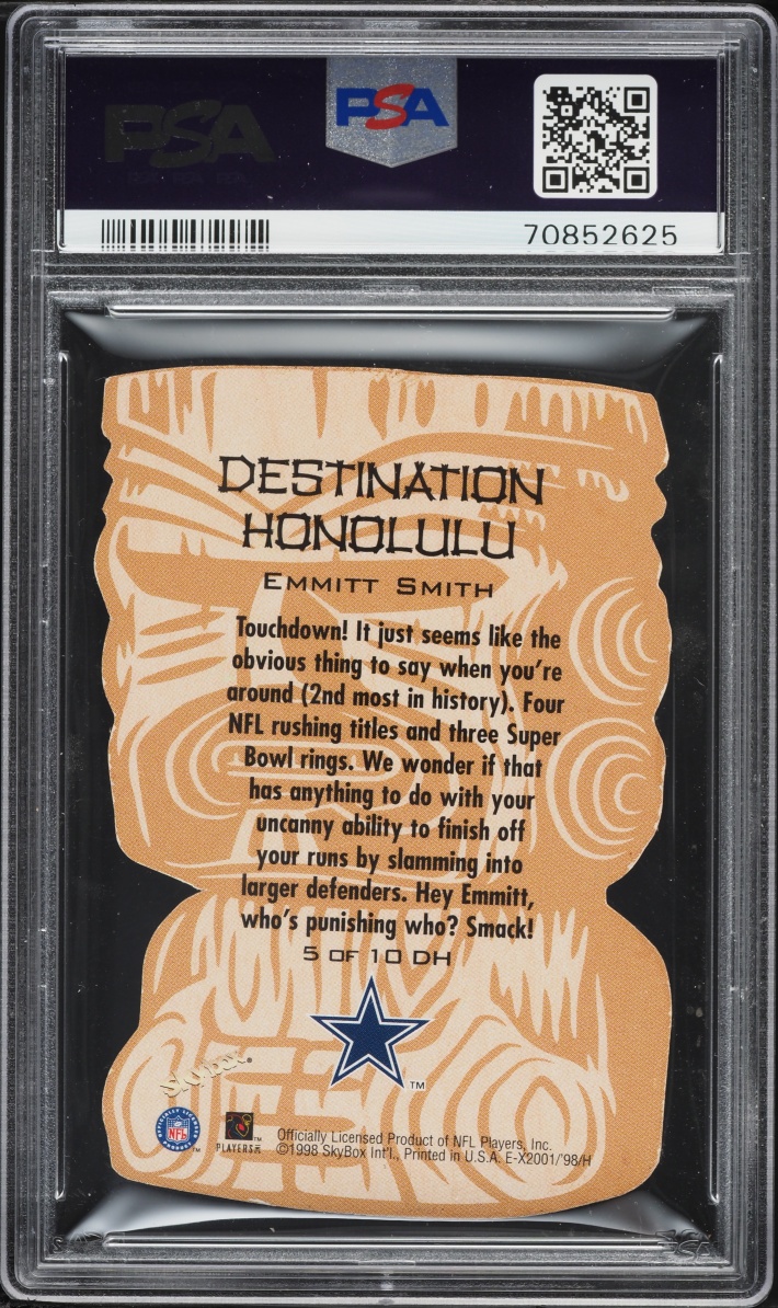 1998 Skybox E-X2001 Destination Honolulu Die-Cut Emmitt Smith #5 PSA 9 MINT