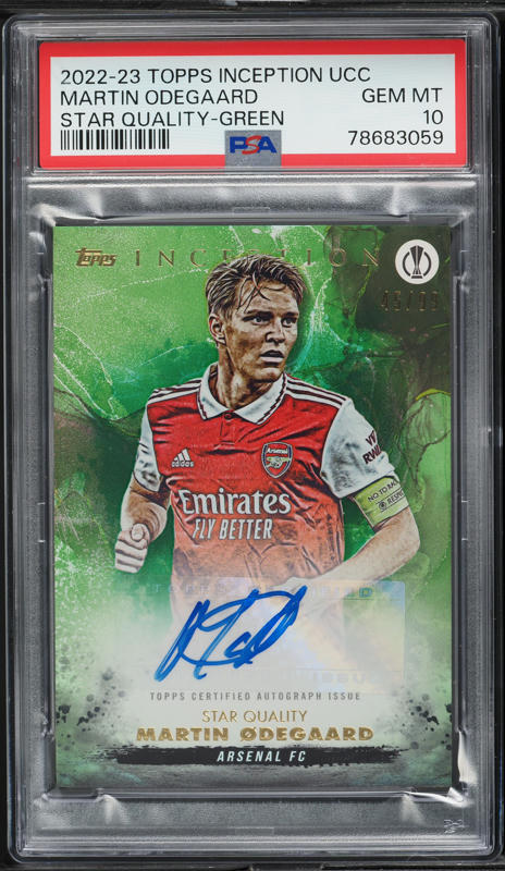 2022 Futera Unique AFC Triumph Diamond Martin Odegaard AUTO 1/1