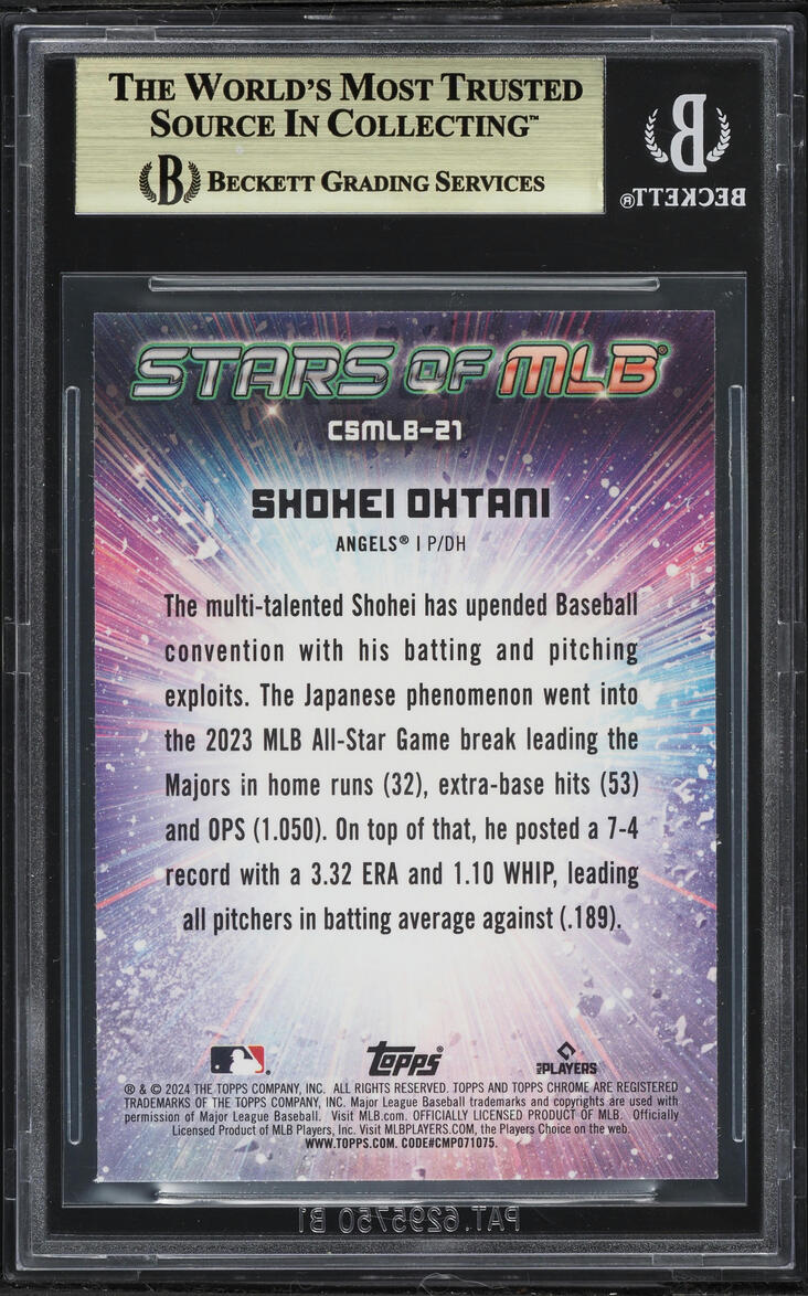 2024 Topps Chrome Stars Of MLB Shohei Ohtani #CSMLB-21 BGS 9.5 GEM MINT
