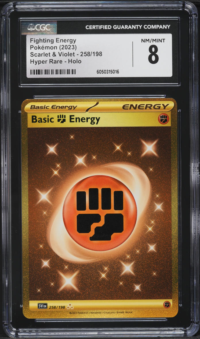 2023 Pokemon Scarlet & Violet Hyper Rare Fighting Energy #258 CGC 8 NM-MT