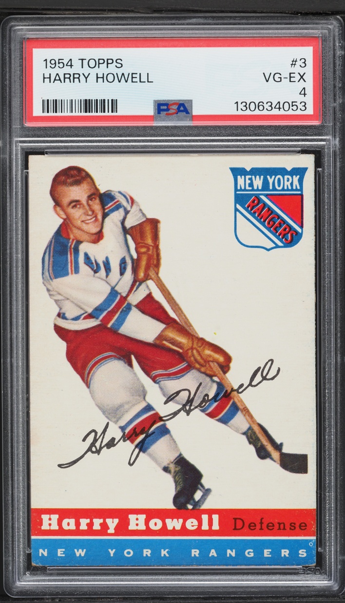 1954 Topps Hockey Harry Howell #3 PSA 4 VGEX