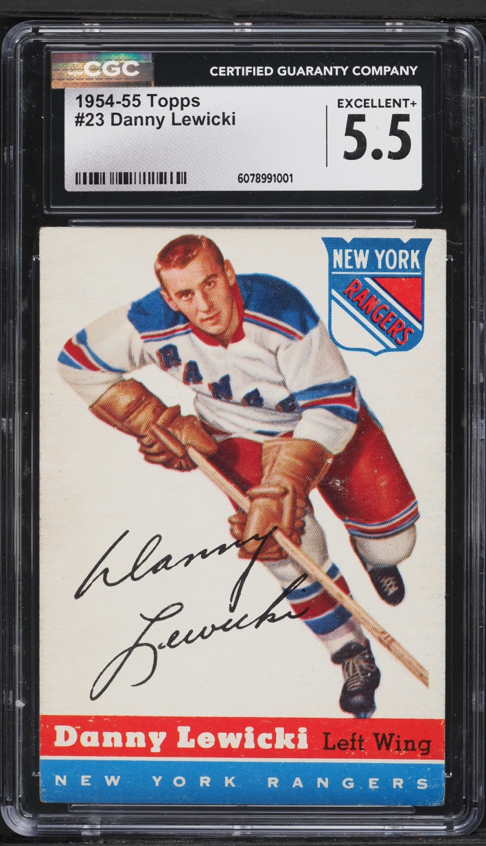 1954 Topps Hockey Danny Lewicki #23 CGC 5.5 EX+