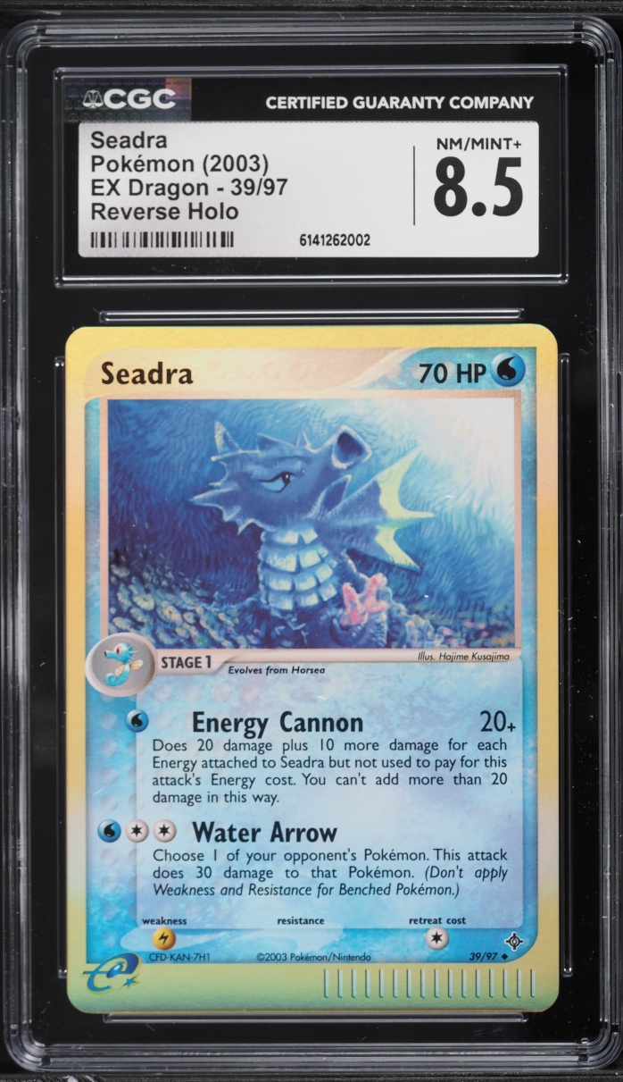 2003 Pokemon EX Dragon Reverse Holo Seadra #39 CGC 8.5 NM-MT+
