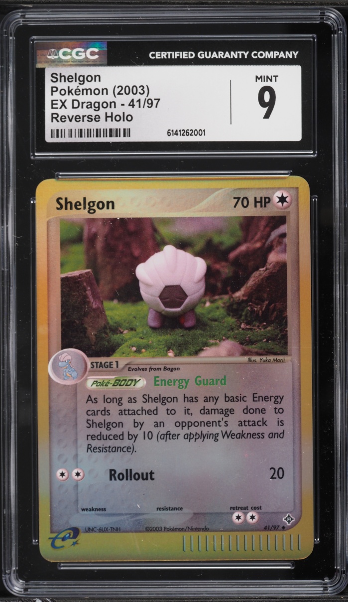 2003 Pokemon EX Dragon Reverse Holo Shelgon #41 CGC 9 MINT