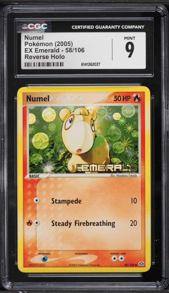 2005 Pokémon EX Emerald Reverse Holo Numel #58 CGC 9 MINT