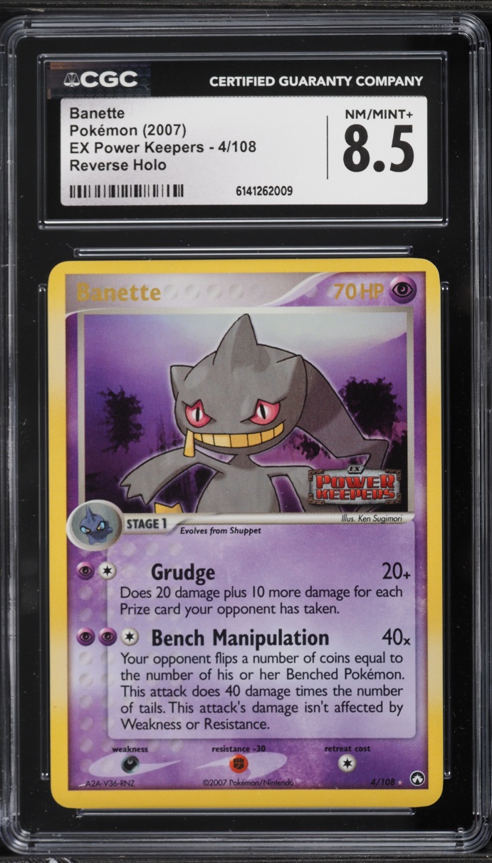 2007 Pokemon EX Power Keepers Reverse Holo Banette #4 CGC 8.5 NM-MT+