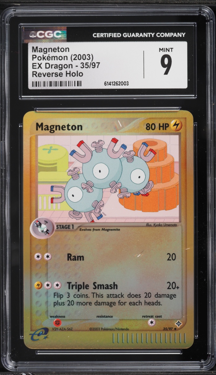 2003 Pokemon EX Dragon Reverse Holo Magneton #35 CGC 9 MINT
