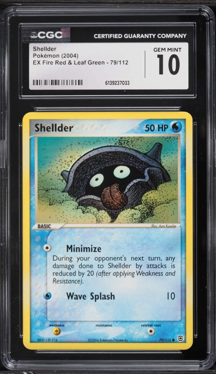 2004 Pokemon EX Fire Red & Leaf Green Shellder #79 CGC 10 GEM MINT