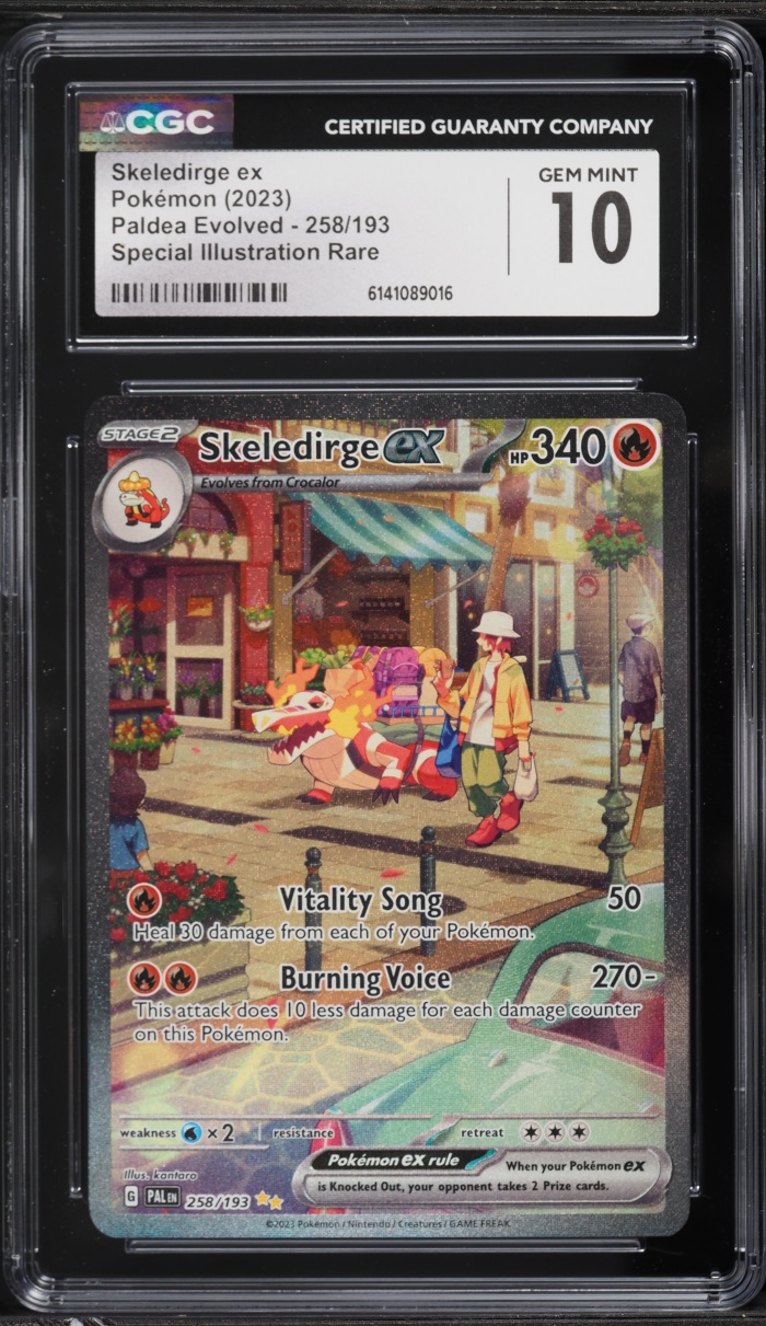 2023 Pokemon Scarlet & Violet Paldea Evolved SIR Skeledirge EX #258 CGC 10 GEM MINT