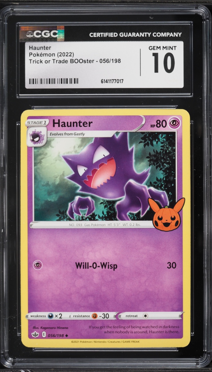 2022 Pokemon Sword & Shield Trick Or Trade BOOster Haunter #056 CGC 10 GEM MINT