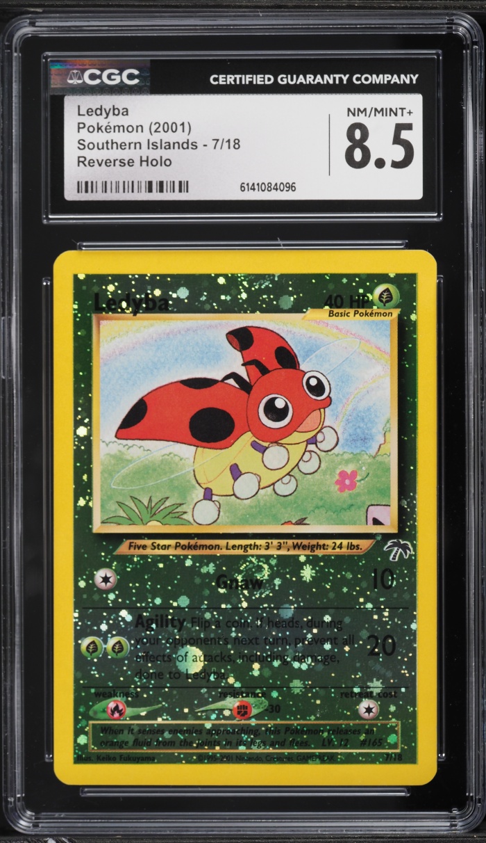 2001 Pokemon Southern Islands Reverse Holo Ledyba #7 CGC 8.5 NM-MT+