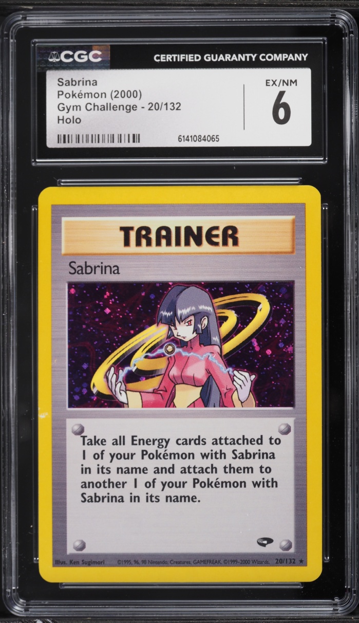 2000 Pokemon Gym Challenge Holo Sabrina #20 CGC 6 EXMT