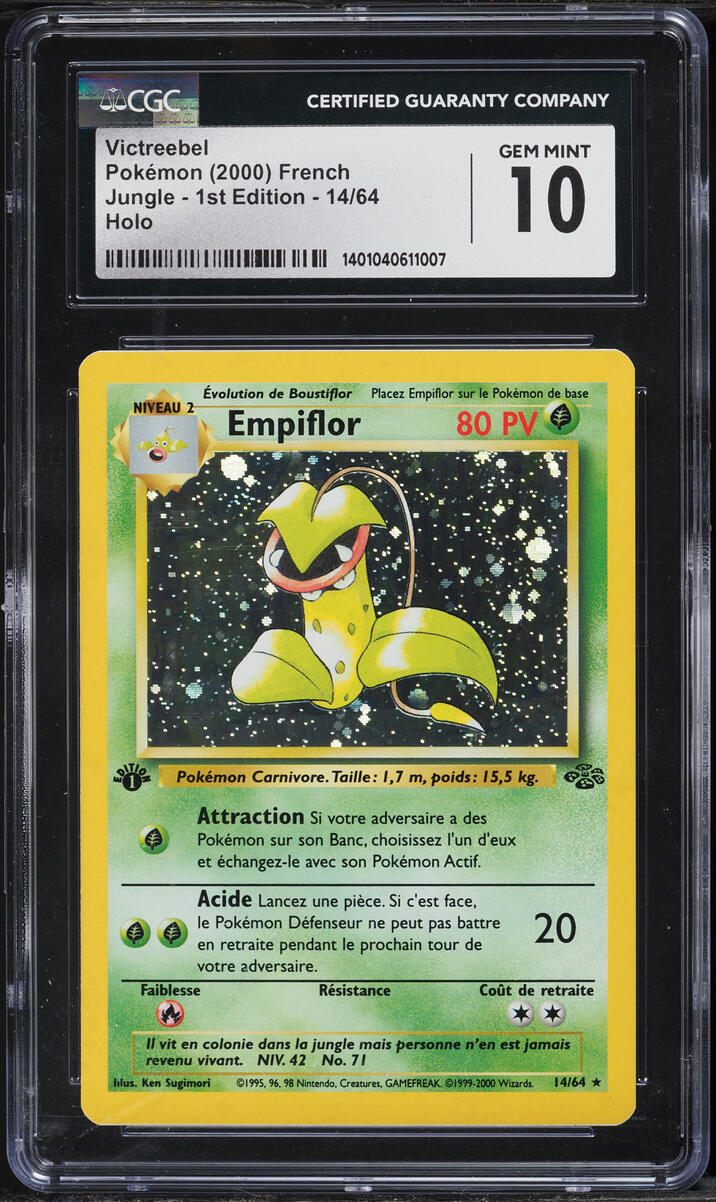 2000 Pokemon Jungle 1st Edition Holo Victreebel #14 CGC 10 GEM MINT