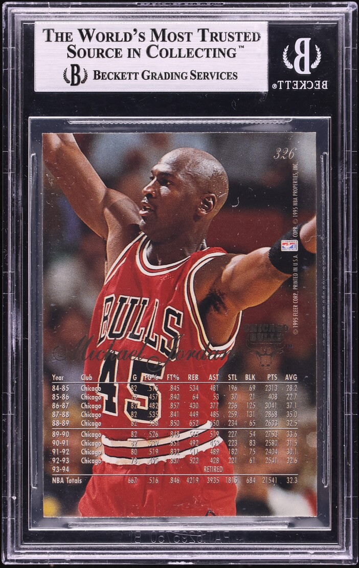1994 Flair Basketball Michael Jordan #326 BGS 9 MINT