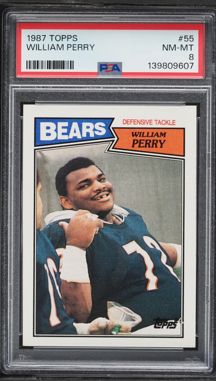 1987 Topps Football William Perry #55 PSA 8 NM-MT