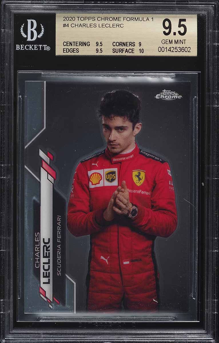 2020 Topps Chrome Formula 1 F1 Refractor Charles Leclerc #4 PSA 10