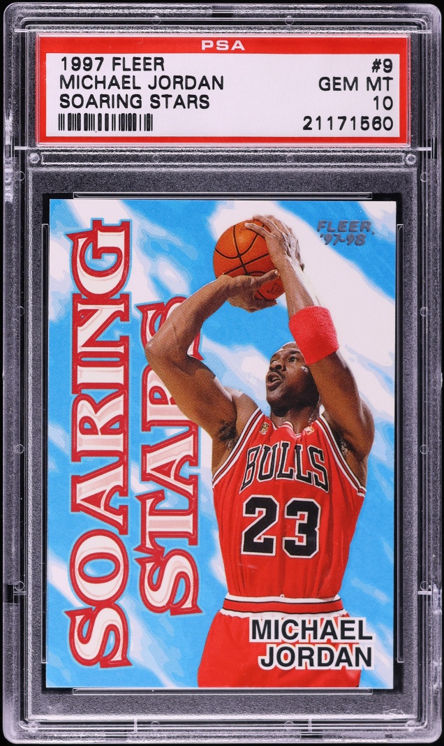1997 Fleer Soaring Stars Michael Jordan #9 PSA 10 GEM MINT