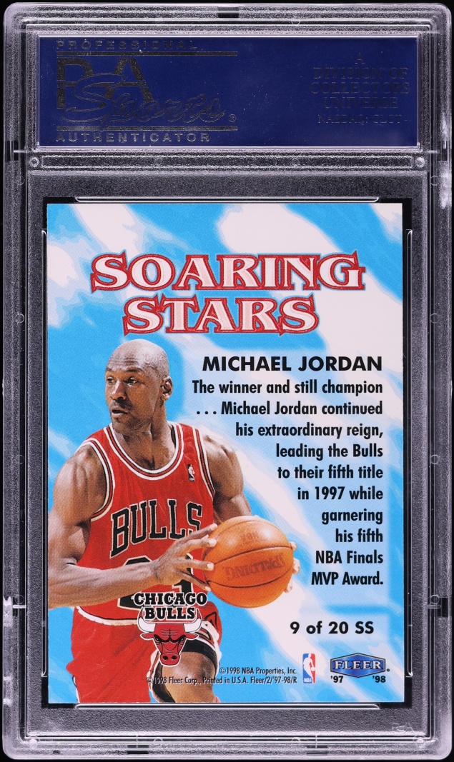 1997 Fleer Soaring Stars Michael Jordan #9 PSA 10 GEM MINT