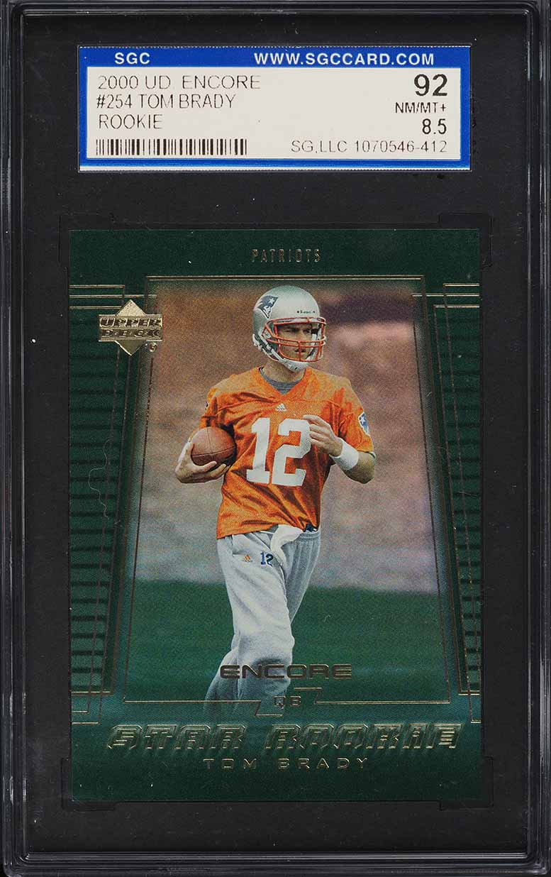 2000 Pacific Draft Picks Tom Brady ROOKIE /999 #403 BGS 8.5 NM-MT+