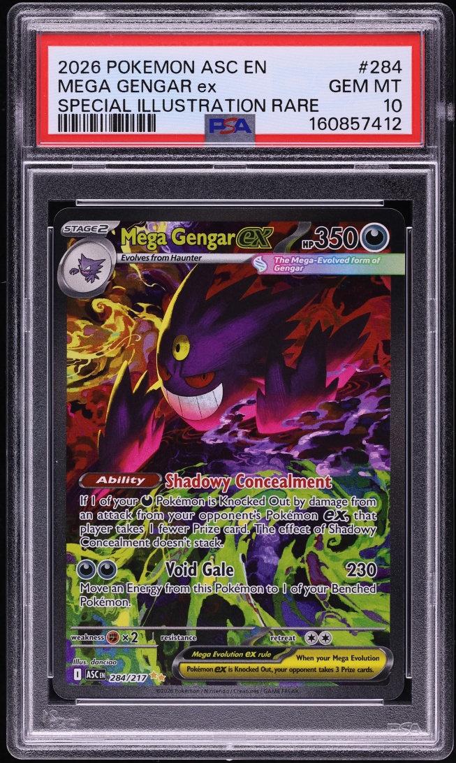 2026 Pokemon Mega Evolution Ascended Heroes SIR Mega Gengar ex #284 PSA 10 GEM MINT
