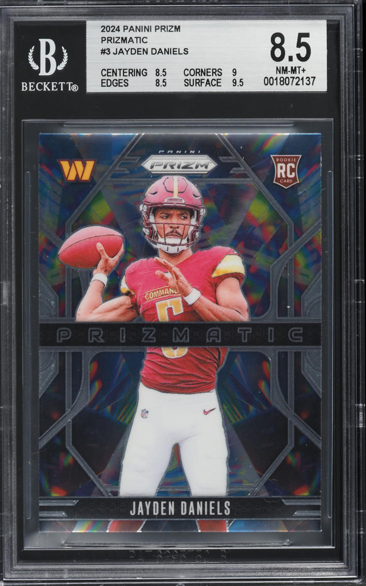 2024 Panini Prizm Prizmatic Jayden Daniels ROOKIE #3 BGS 8.5 NM-MT+