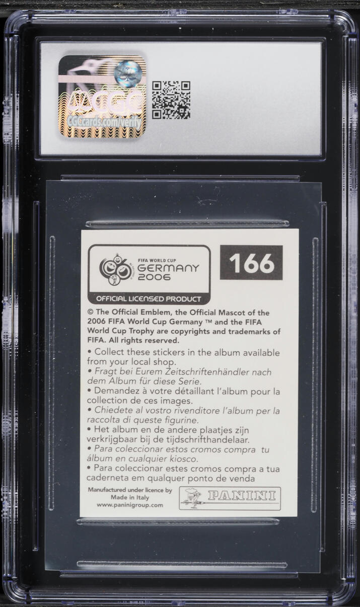 2006 Panini World Cup Stickers Zlatan Ibrahimovic #166 CGC 6 EXMT